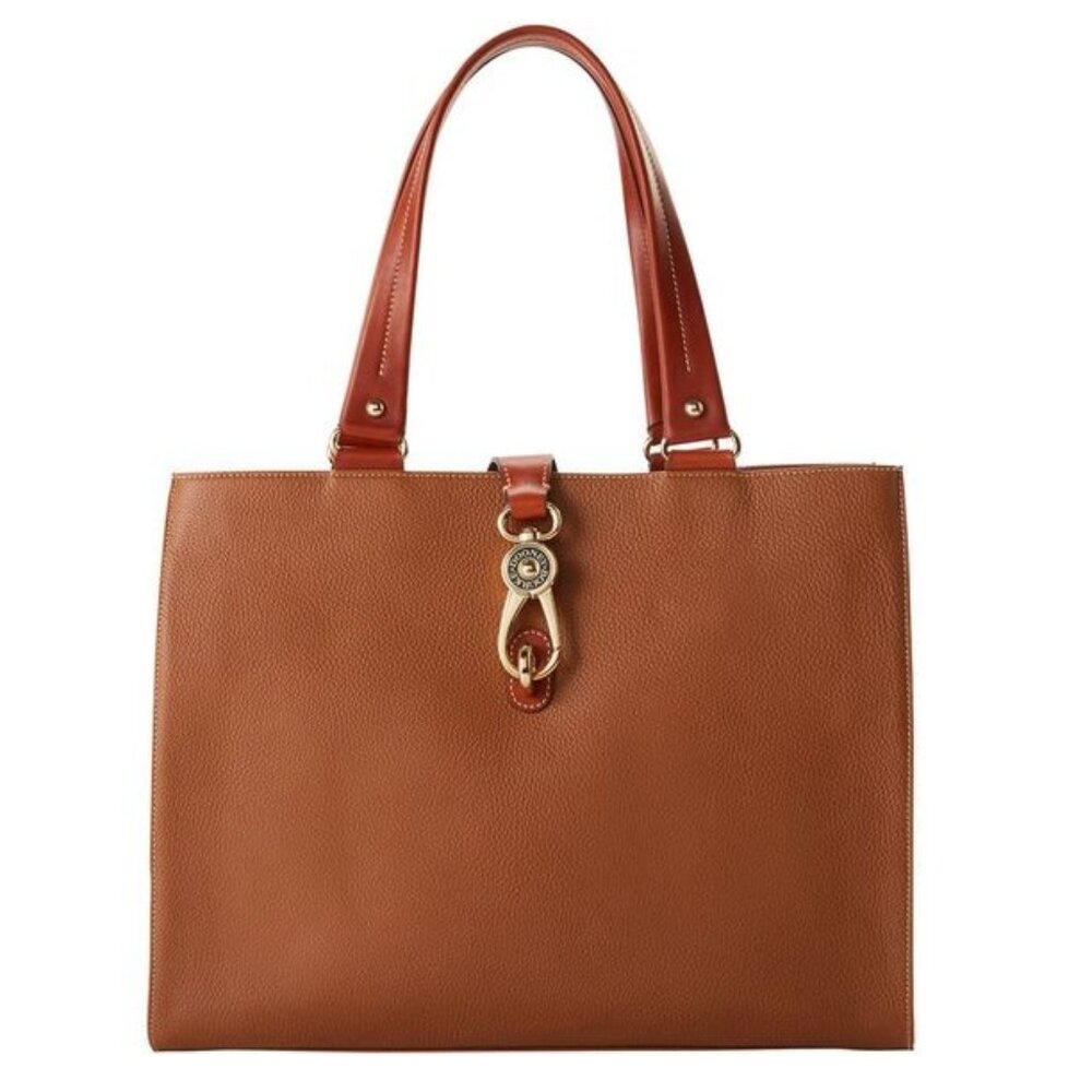 Dooney & Bourke Pebble Grain Large Logo Lock Tote   0390